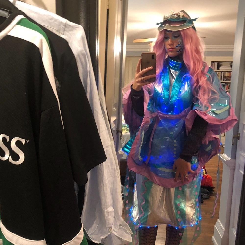 JELLYFISH CUSTOM HALLOWEEN COSTUME ADULT MEDIUM AWARD WINNER! 3PC! BLOW UP SEA - Picture 10 of 17